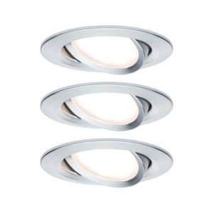 PAULMANN Vestavné svítidlo LED Nova kruhové 3x6,5W hliník broušený nastavitelné 934.51 P 93451