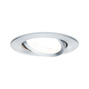 PAULMANN Vestavné svítidlo LED Nova kruhové 1x6,5W GU10 hliník broušený výklopné 3-krokové-stmívatelné 934.68 P 93468